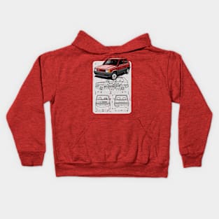 The small italian car that it was a design masterpiece Kids Hoodie